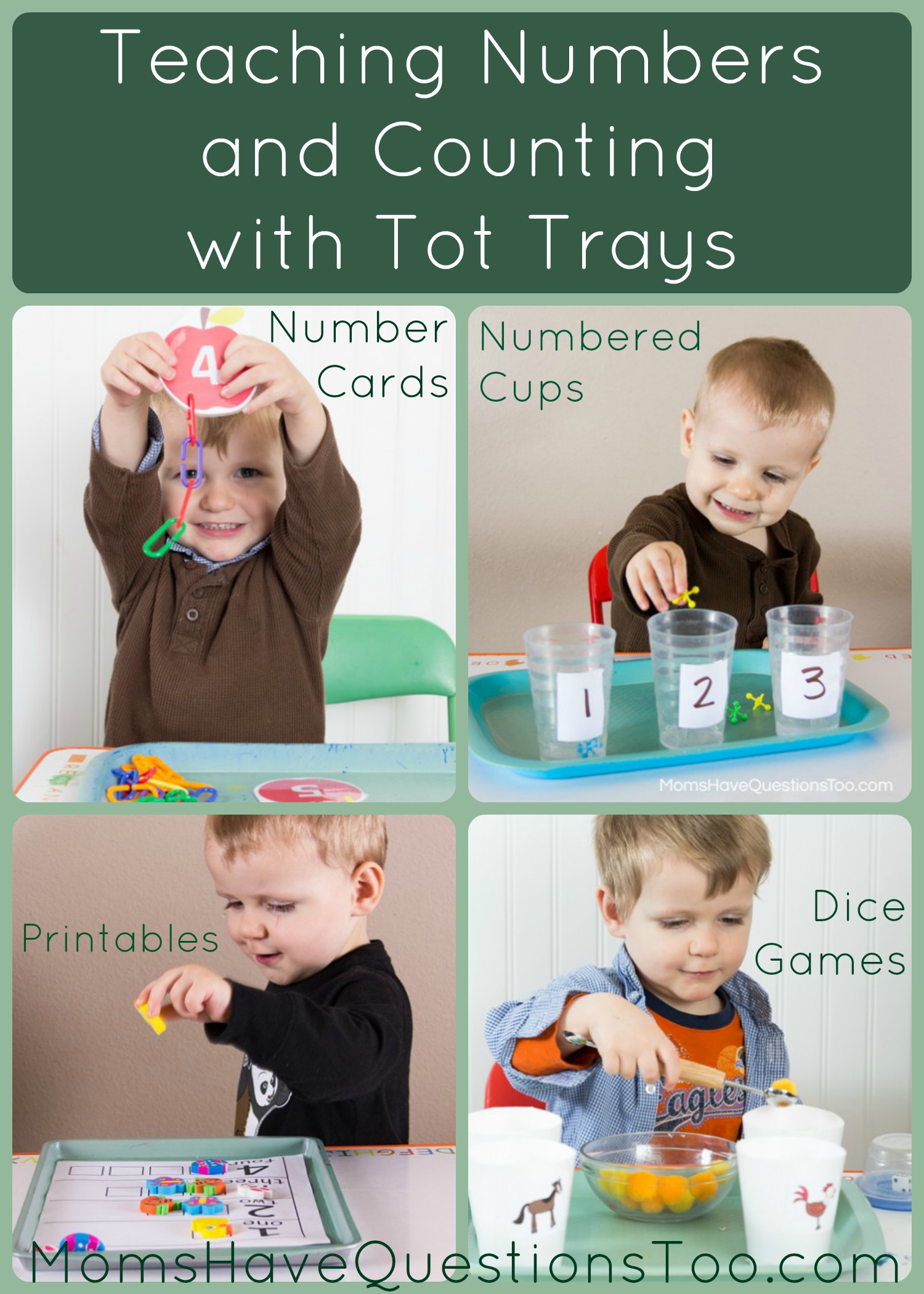 Teach Numbers And Counting With Tot Trays