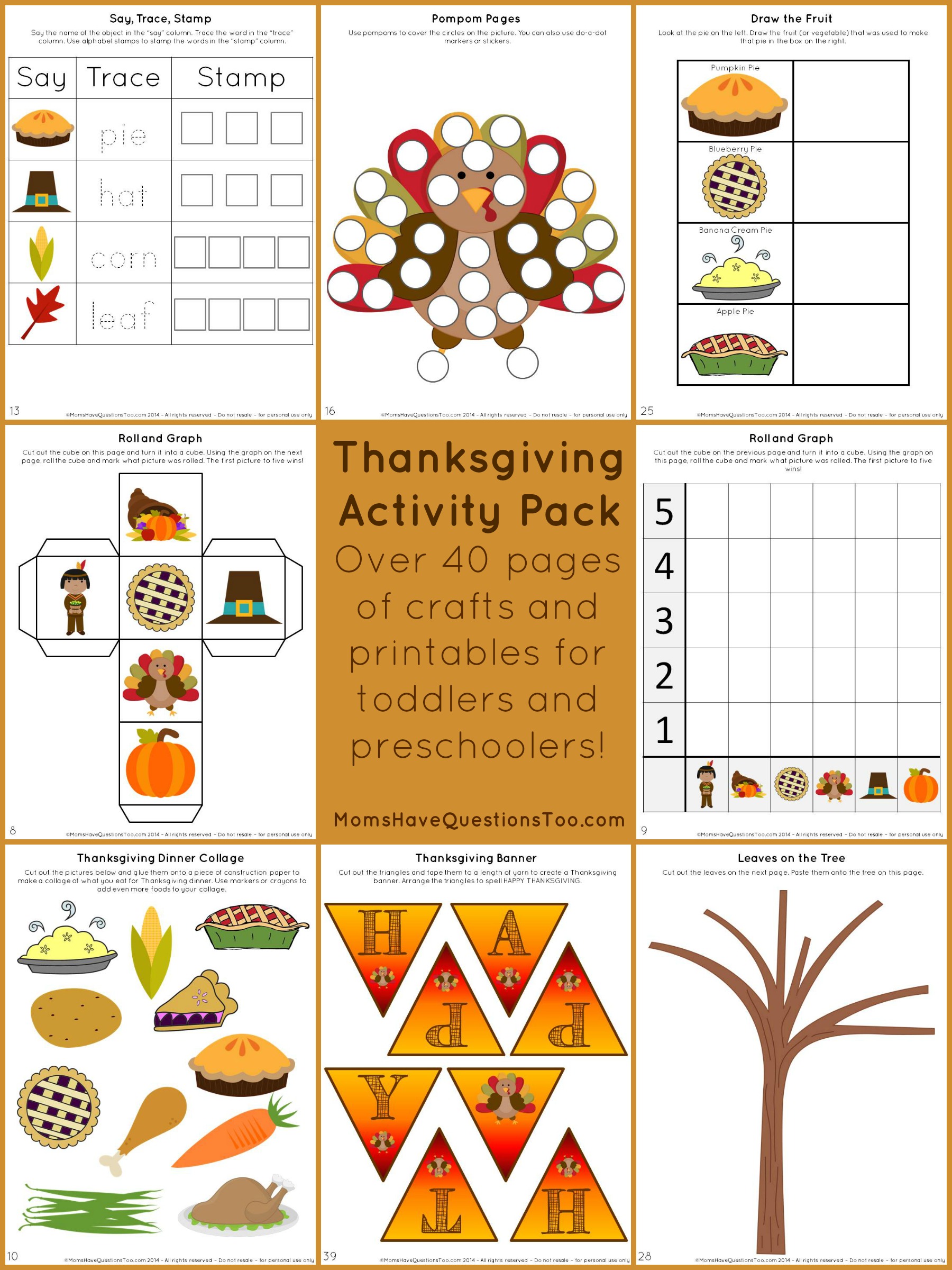 Free Printable Thanksgiving Crafts For Kindergarten