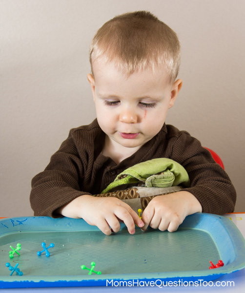 Ball Themed Tot School Trays - Moms Have Questions Too