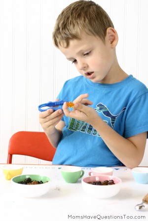 15 Toddler Activities for Using Table Scatter