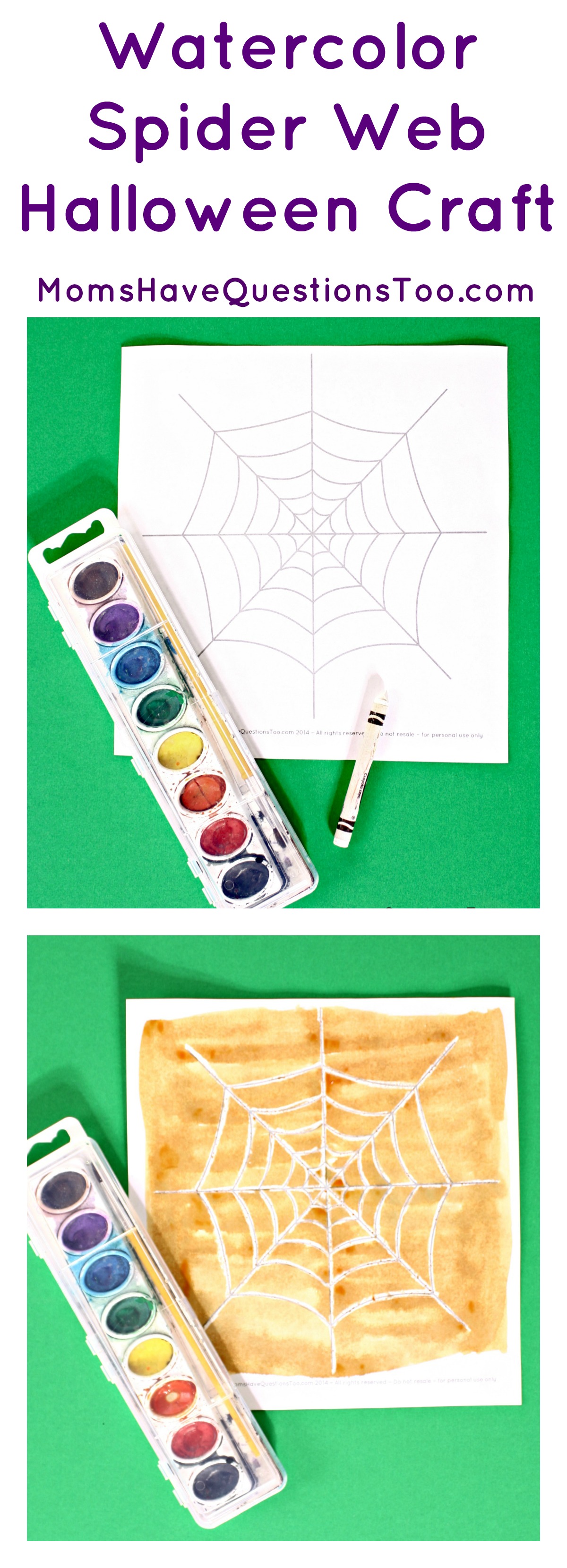 Two Spider Web Halloween Crafts